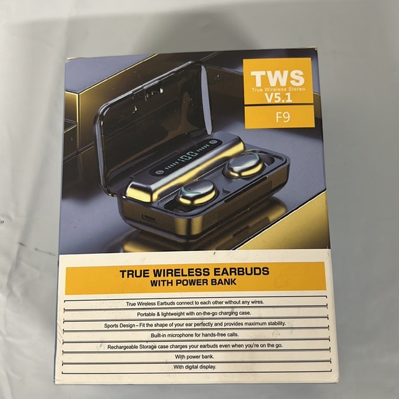NIB - TWS V5.1 Wireless Earbuds F9 with Power bank - Picture 4 of 8